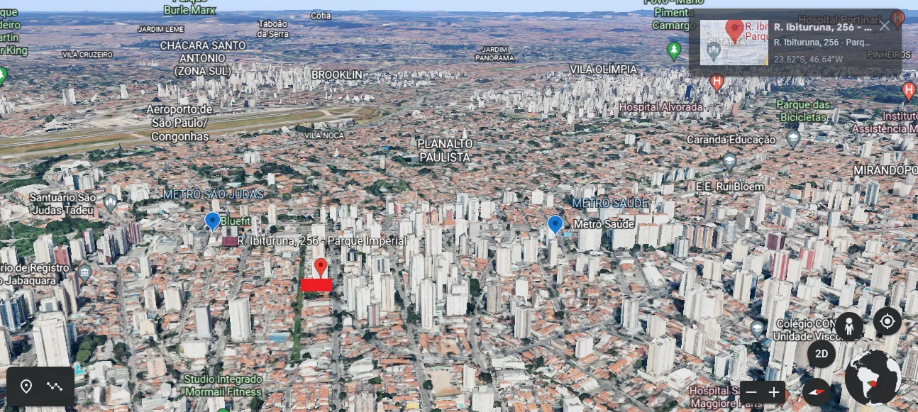 Localização do empreendimento · vista aérea da região