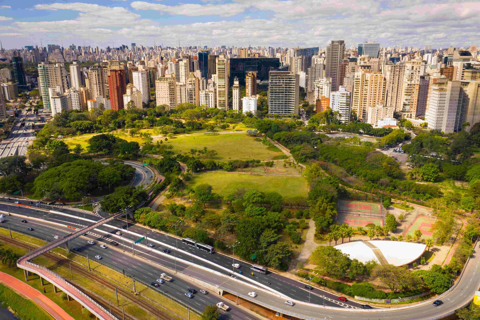 Vista aérea da região do empreendimento