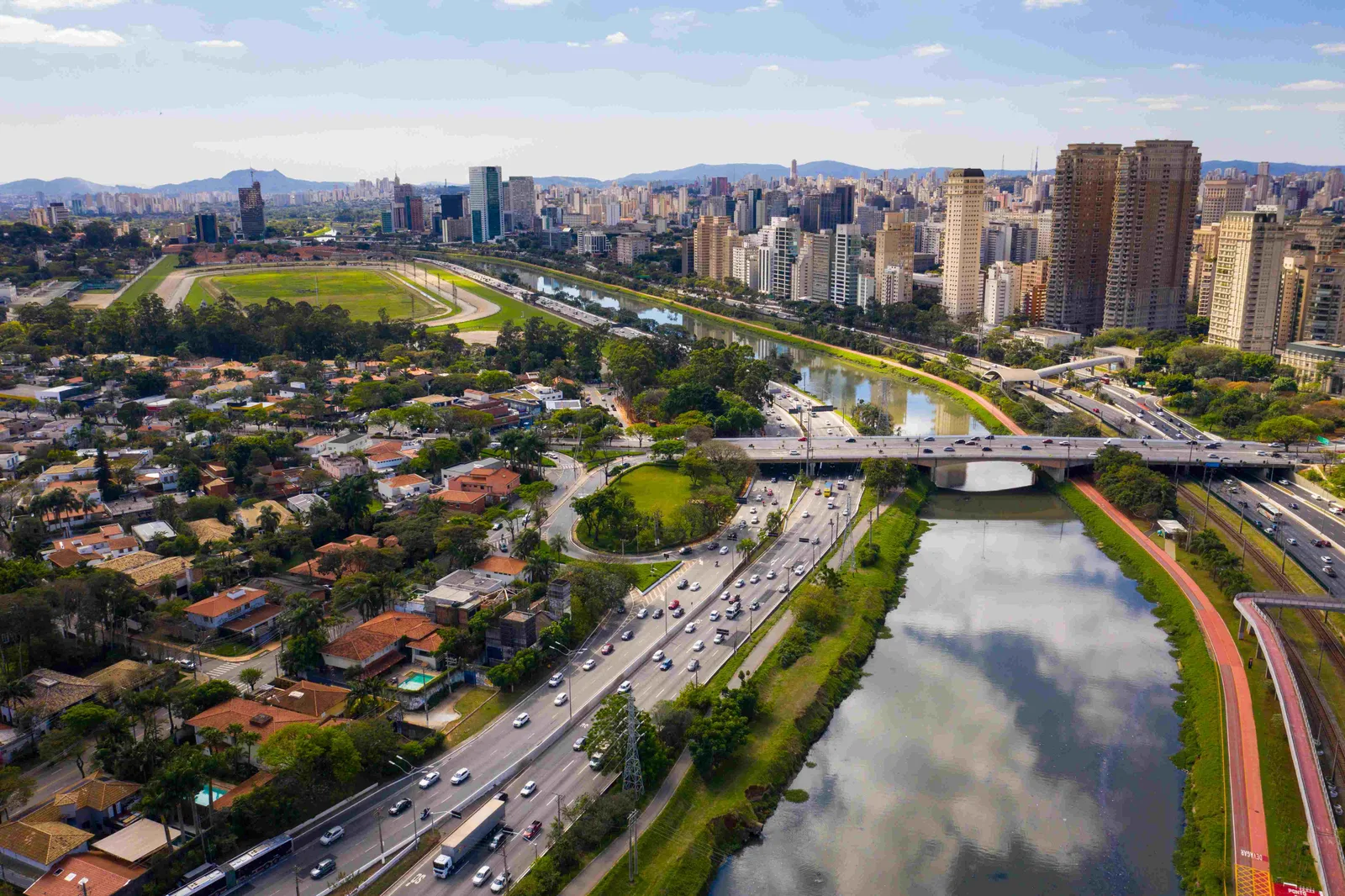 Vista aérea da região do empreendimento