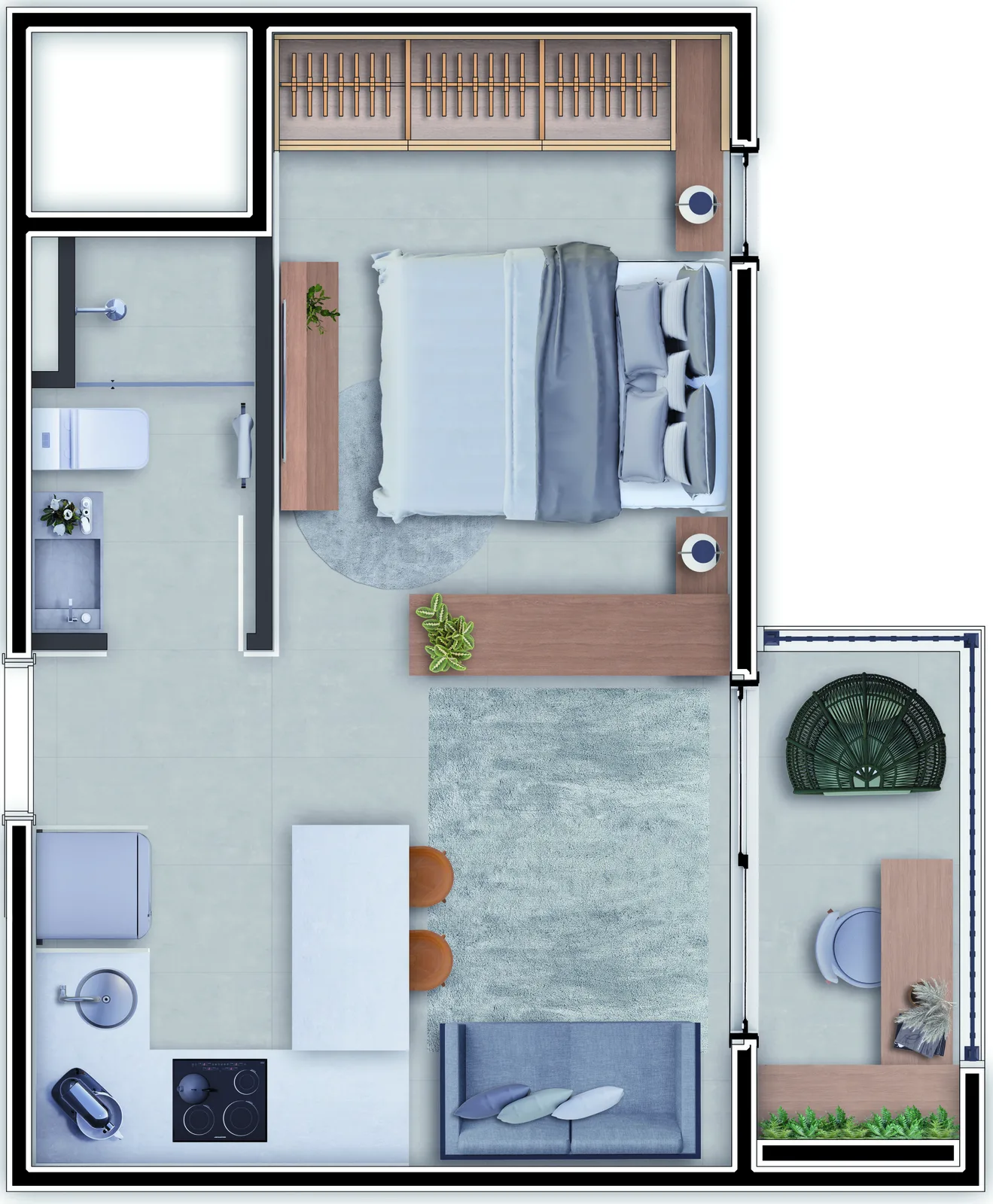 Planta do apartamento — referência 29,25m2 - Final 6