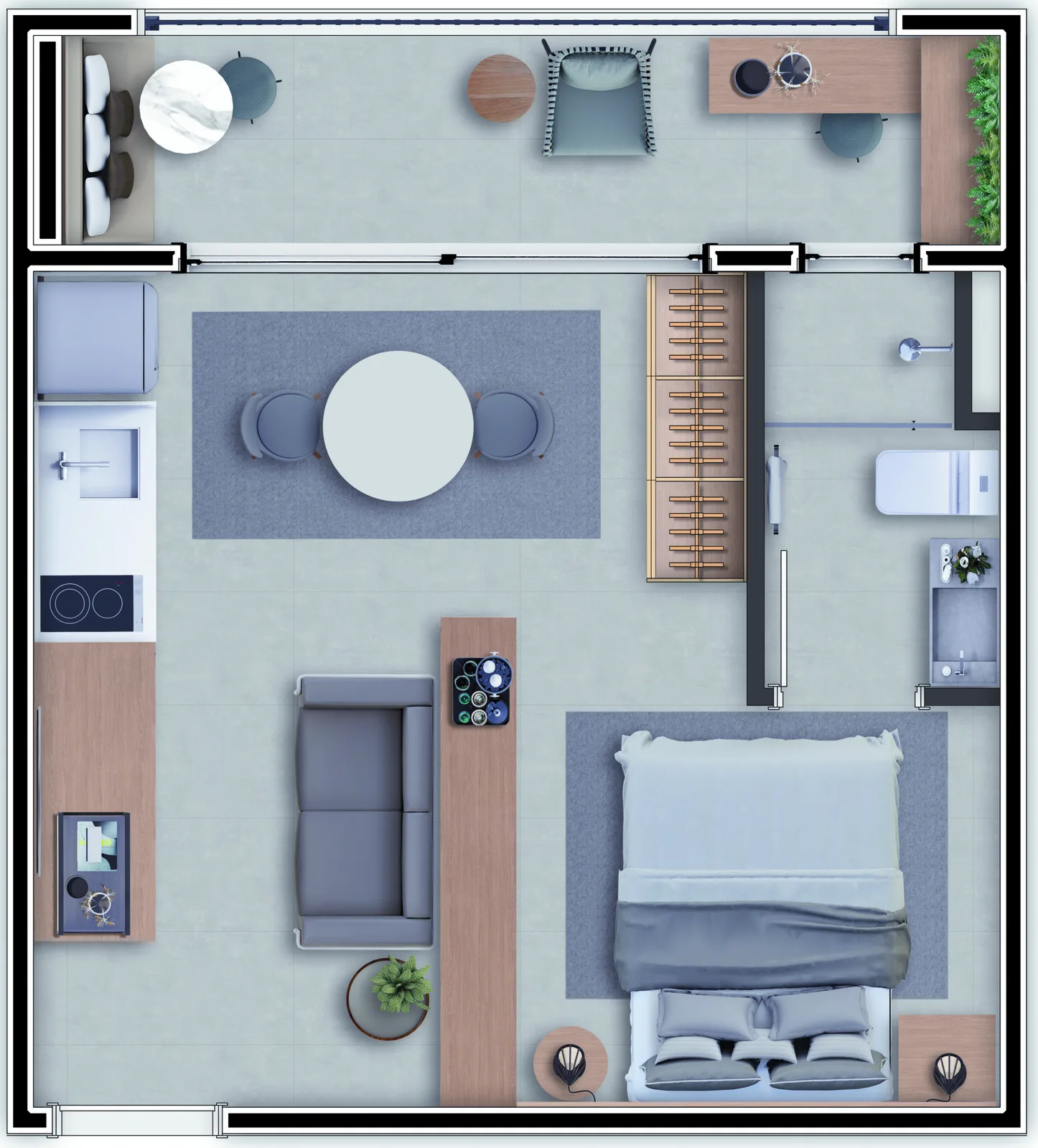 Planta do apartamento — referência 30,91m2 - Final 4