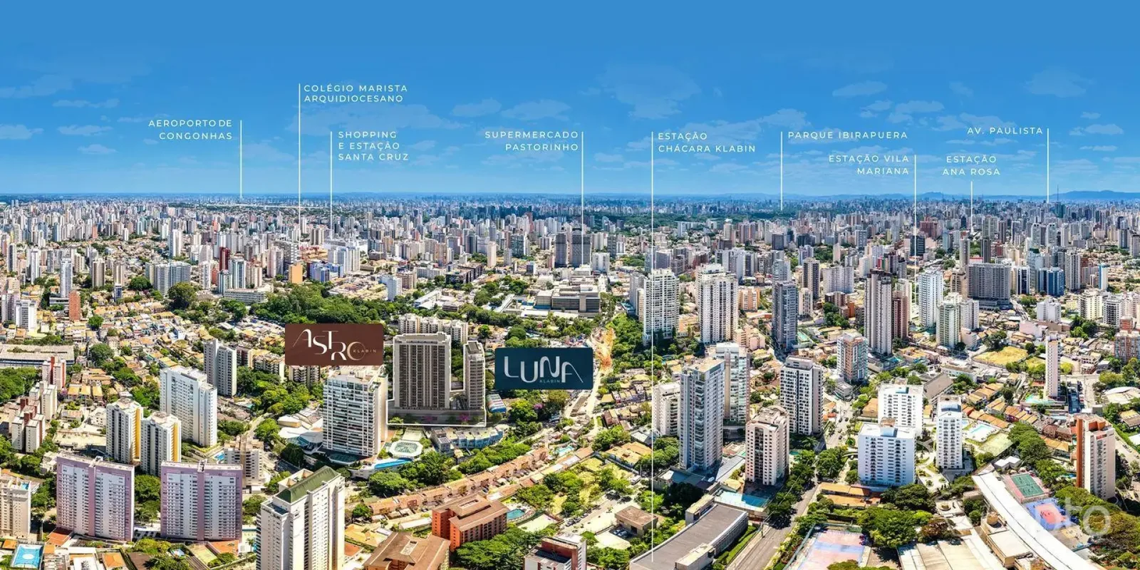 Vista aérea da região do empreendimento