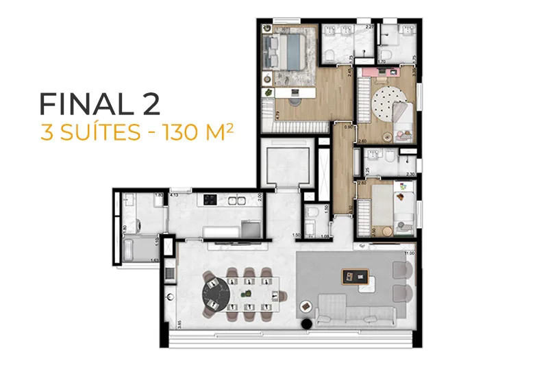 Planta do apartamento — referência luxhousefruKQWIhmhGLeCEbBraoHmrq