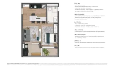 Planta do apartamento — referência Studio
