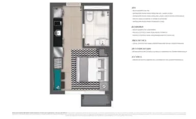 Planta do apartamento — referência Studio