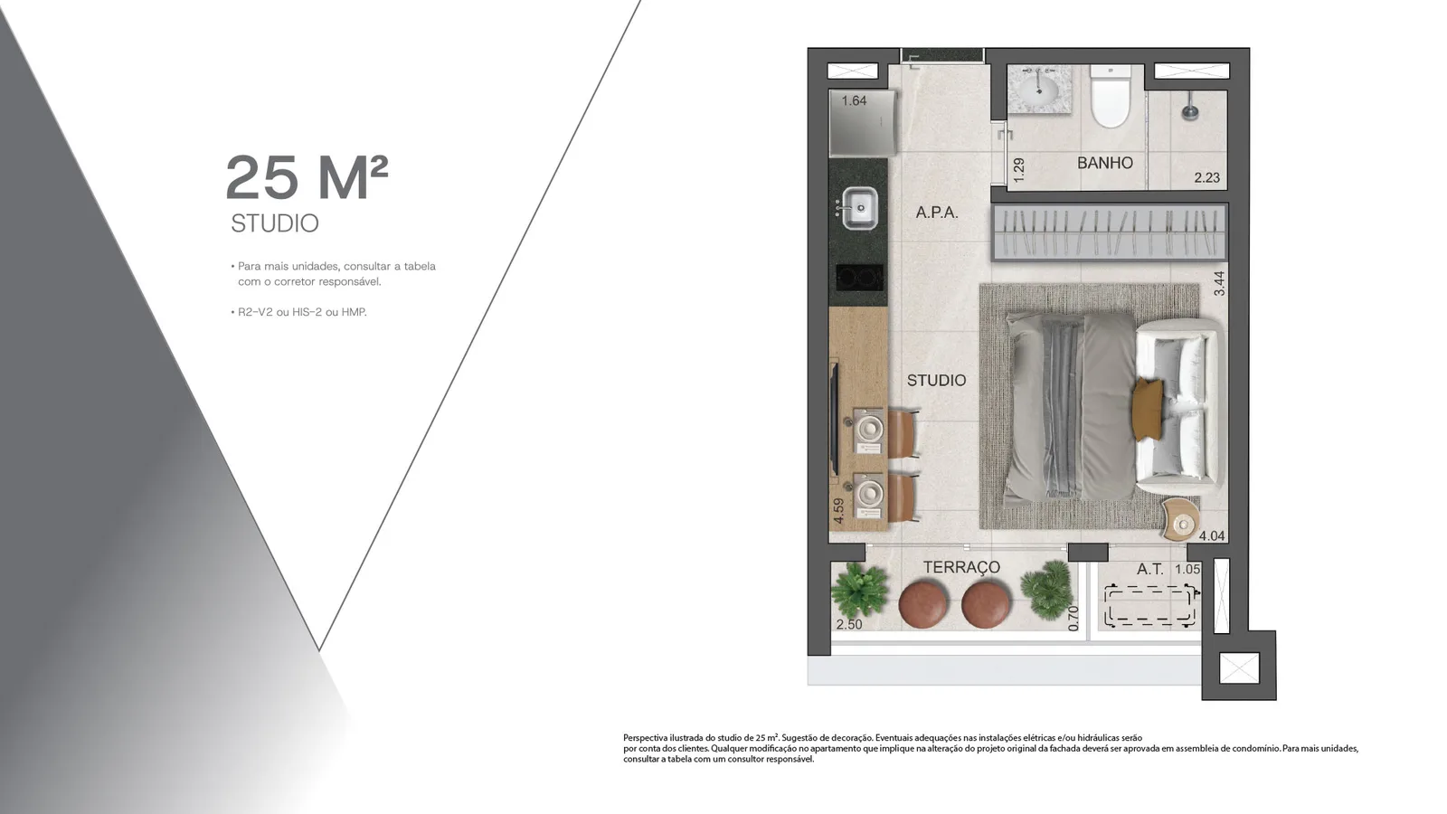 Planta do apartamento — referência 25 1