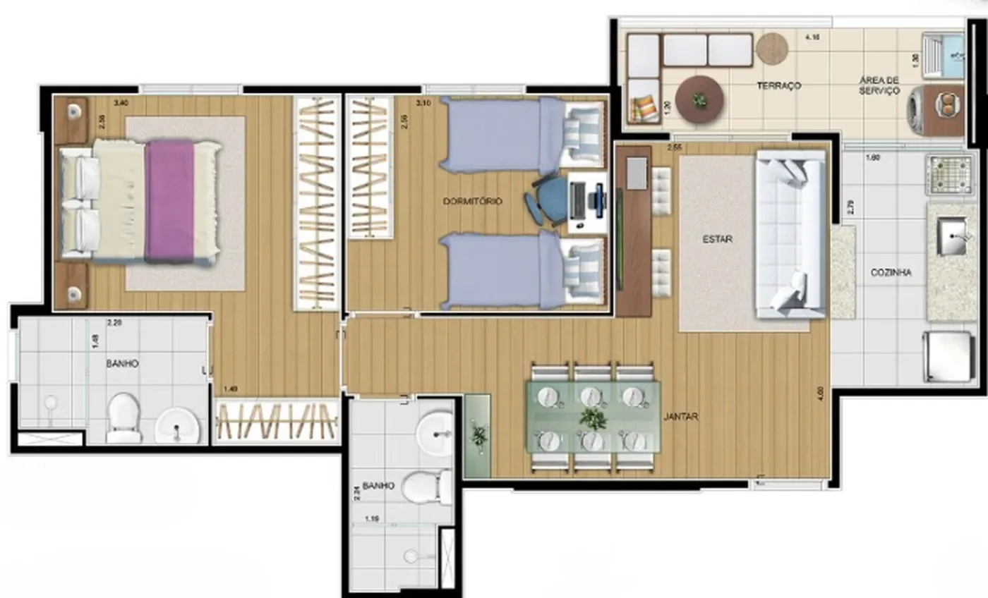 Planta do apartamento — referência 8