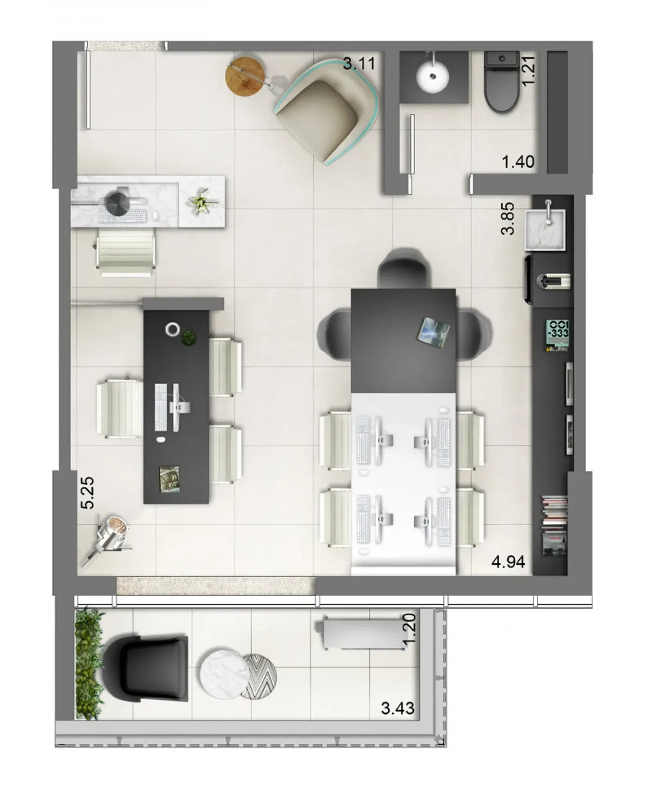 Planta do apartamento — referência 5