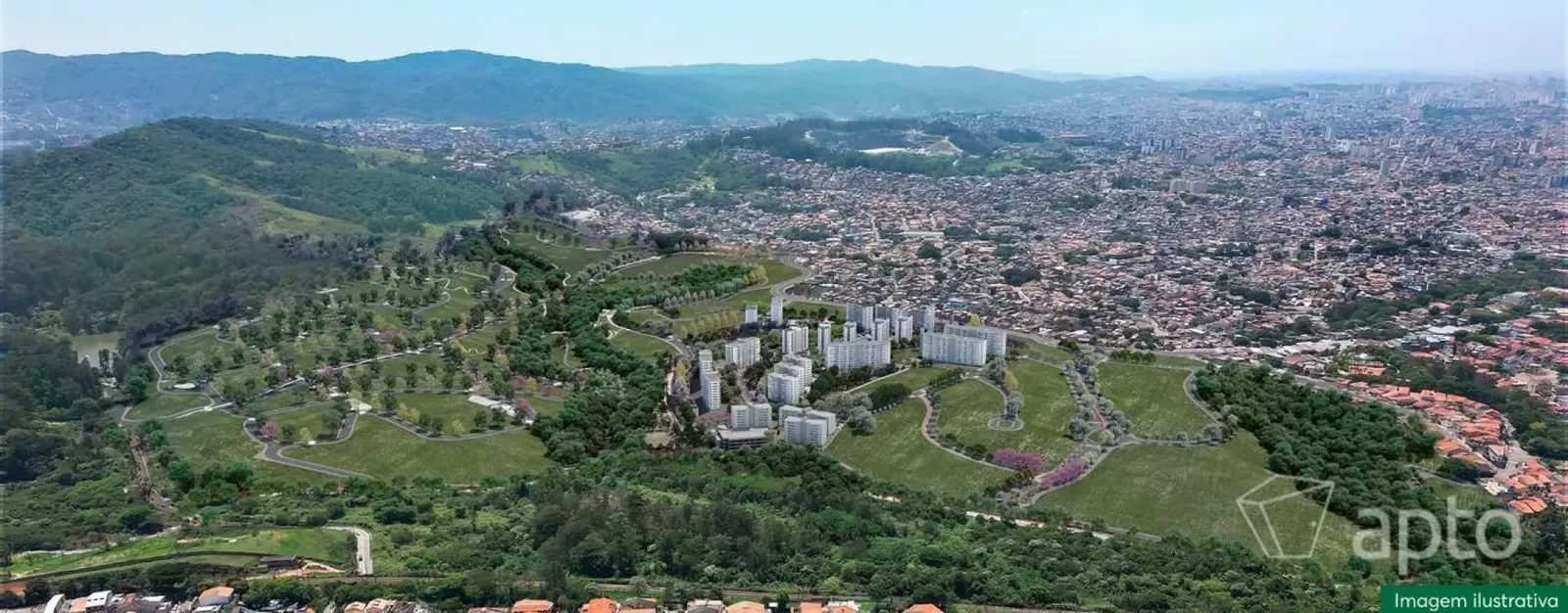 Vista aérea da região do empreendimento