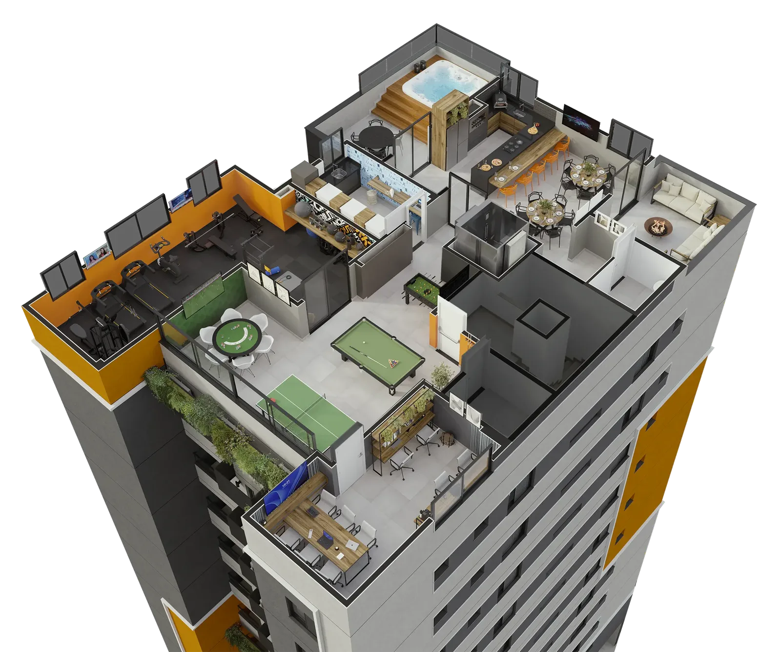 Planta do apartamento — referência rooftop perspectiva 01 2160px