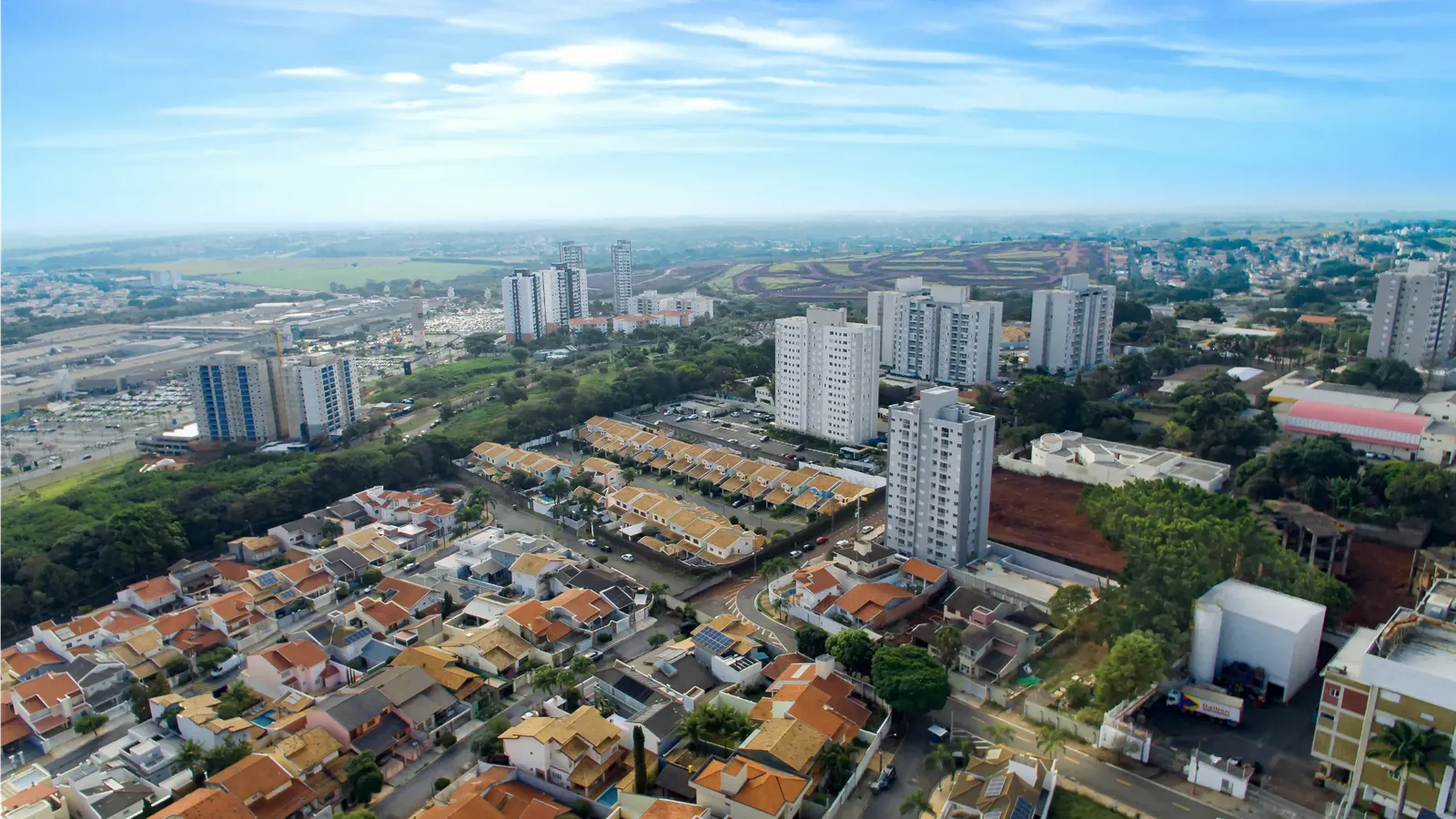 Vista aérea da região do empreendimento