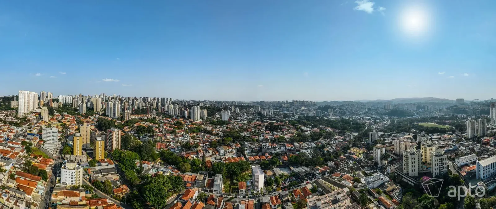 Vista aérea da região do empreendimento