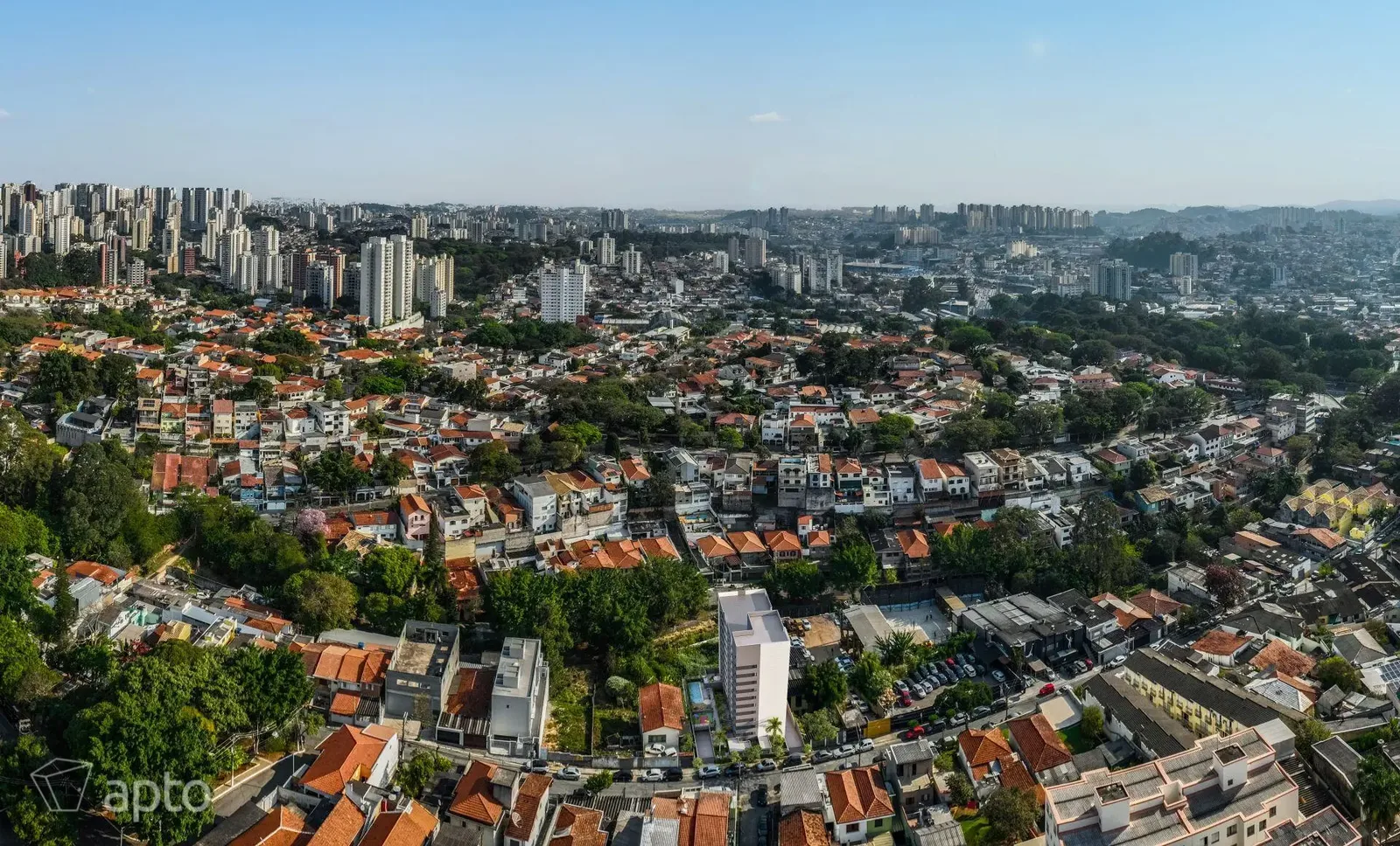 Vista aérea da região do empreendimento