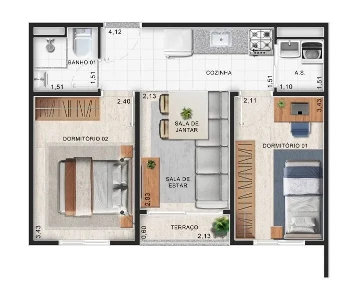 Planta do apartamento — referência 7