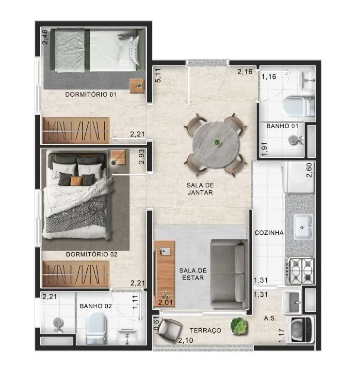 Planta do apartamento — referência 8