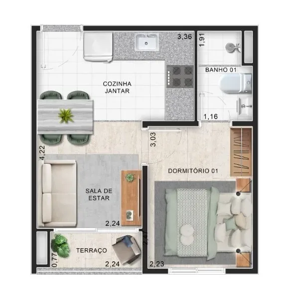 Planta do apartamento — referência 6