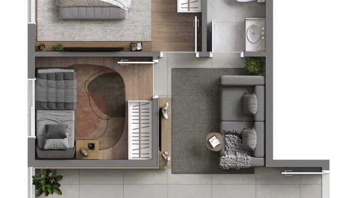Planta do apartamento — referência Zoom