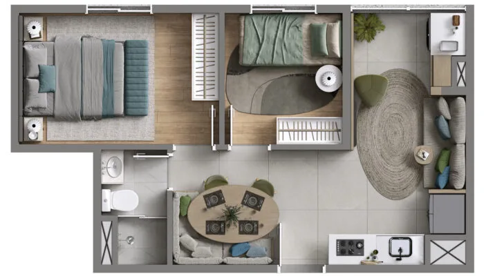 Planta do apartamento — referência SLR 04 Unid C 29 23 R01 1 700x400.BI8A7Srf