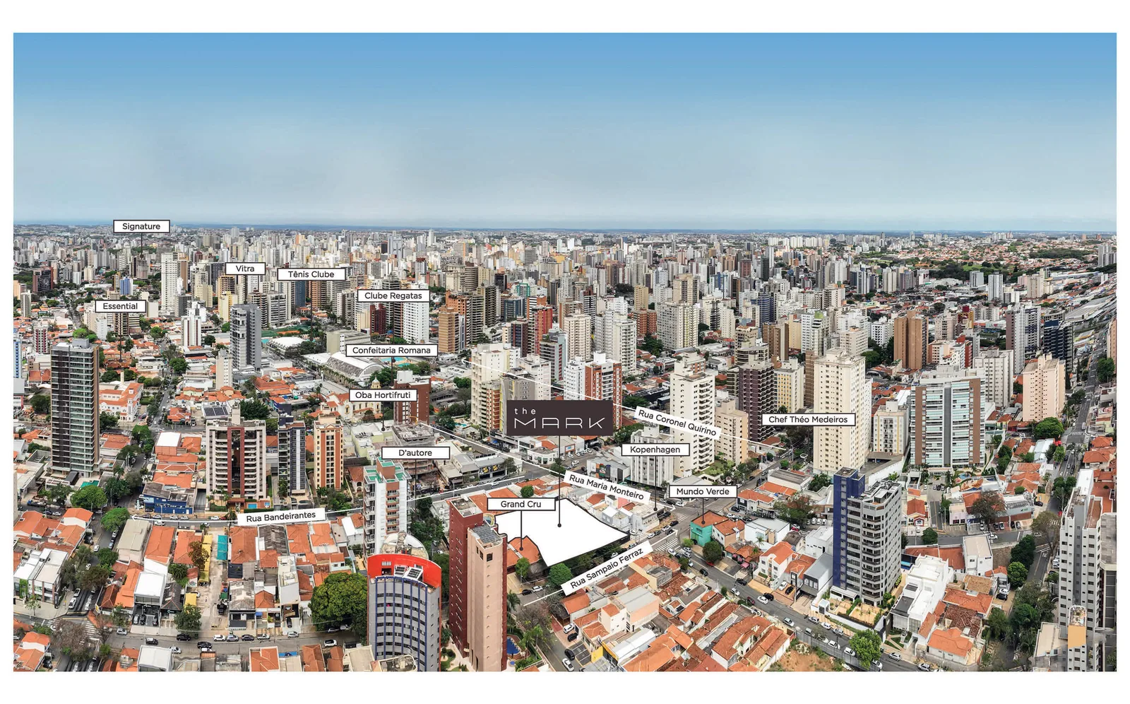 Vista aérea da região do empreendimento