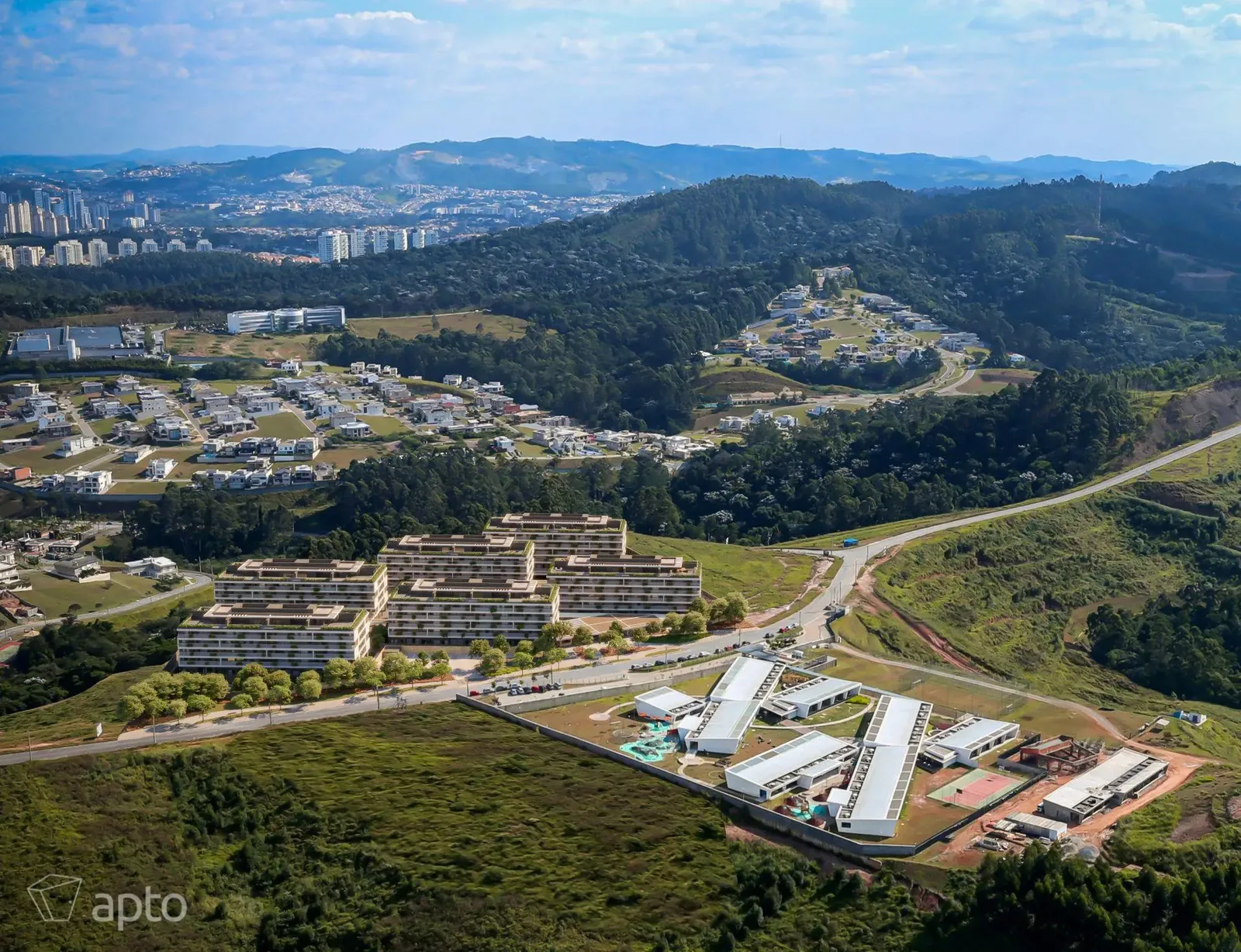 Vista aérea da região do empreendimento