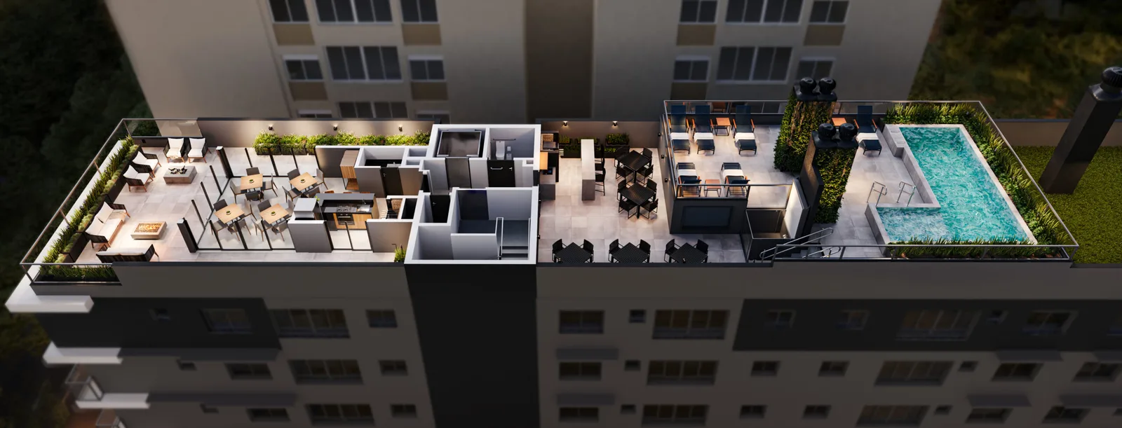 Planta do apartamento — referência Miro Roof