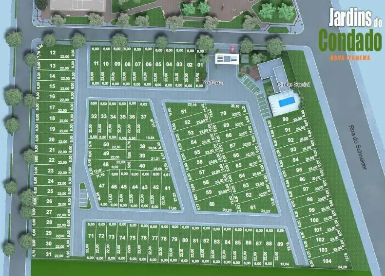 Planta de implantação — Jardins do Condado