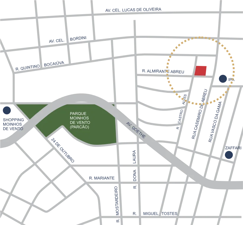 Localização — mapa de referência da construtora