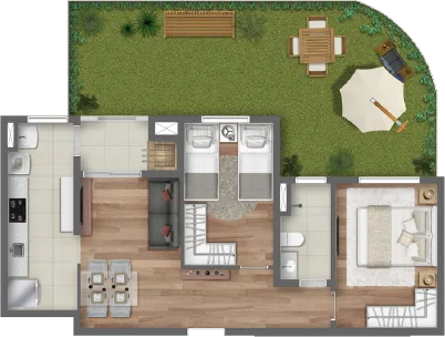 Planta do apartamento — referência Camada 1