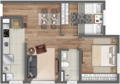 Planta do apartamento — referência Camada 3