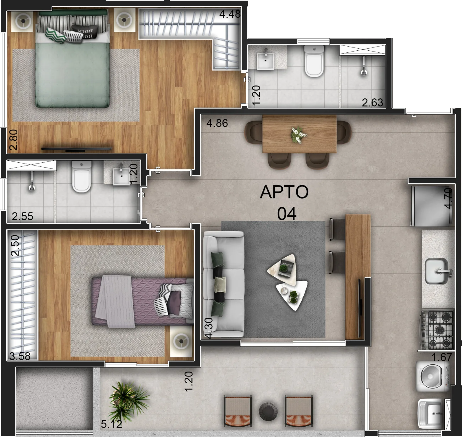Planta do apartamento — final 04