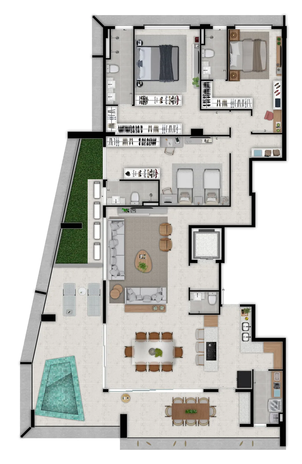 Planta do apartamento — penthouse