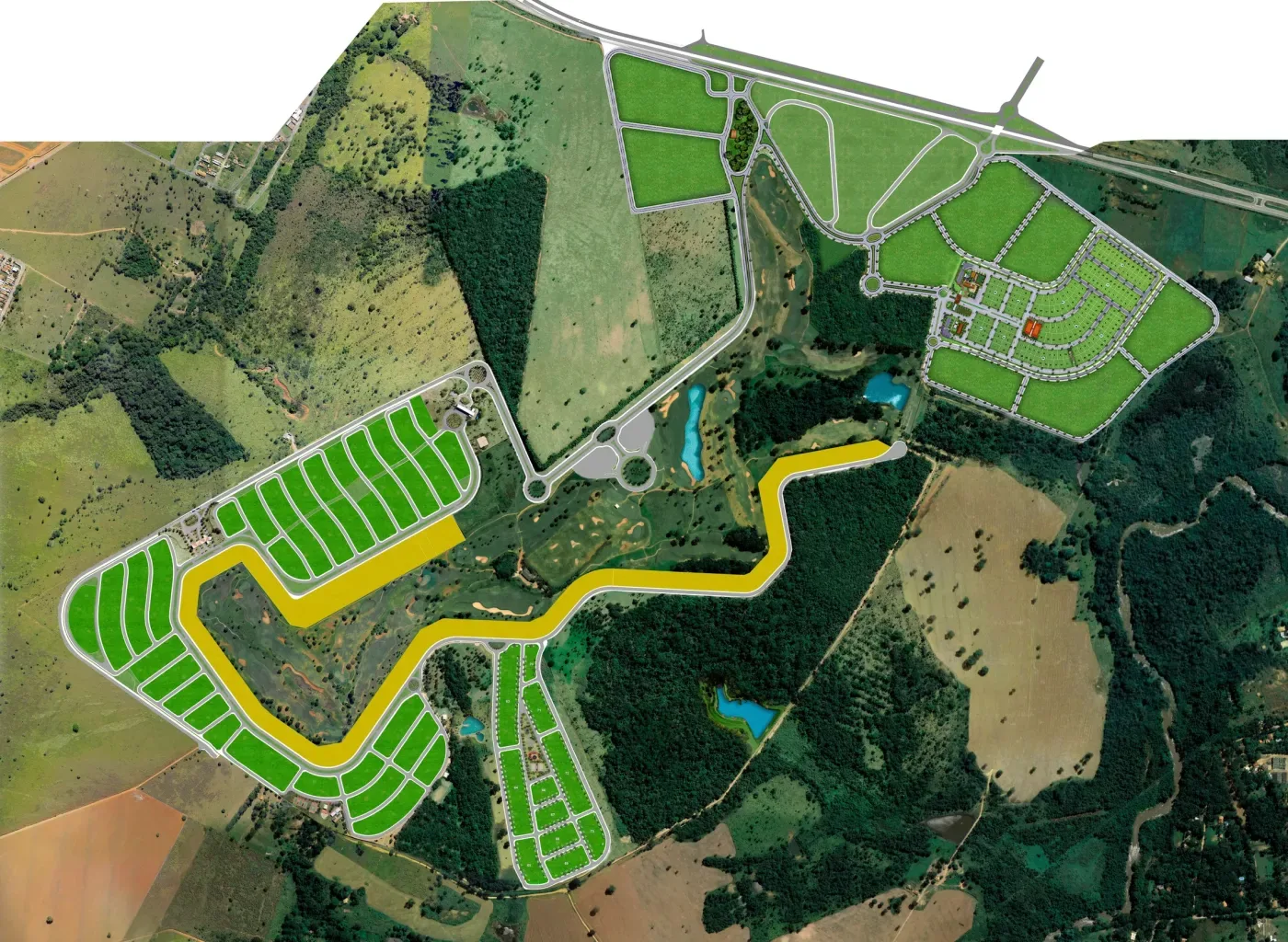 Planta de implantação — organização dos lotes