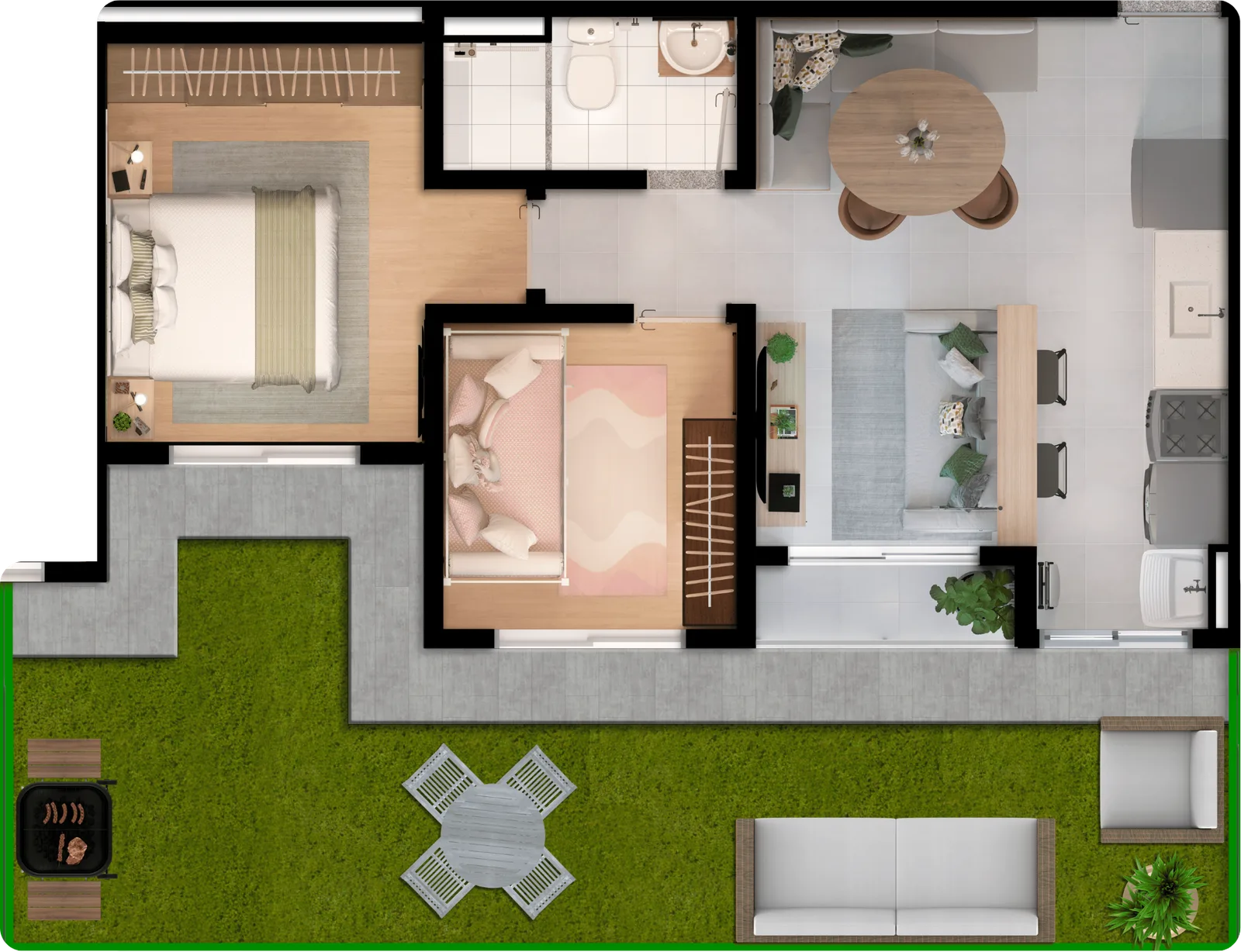 Planta do apartamento — referência GARDEN LIV