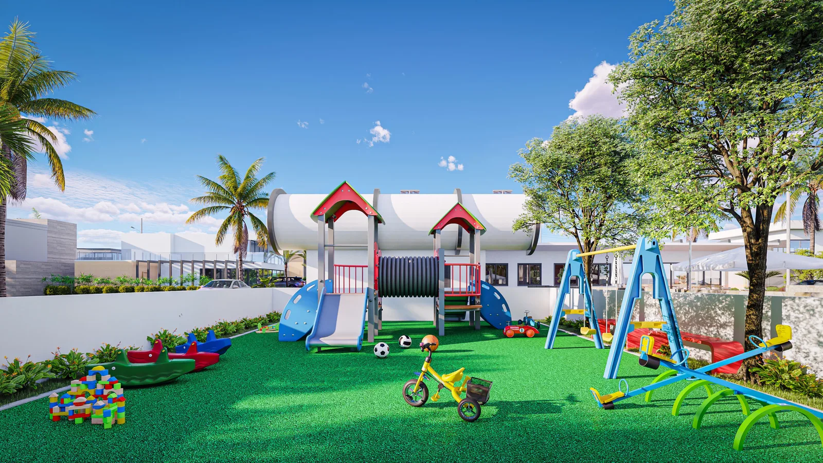 Perspectiva ilustrativa do playground