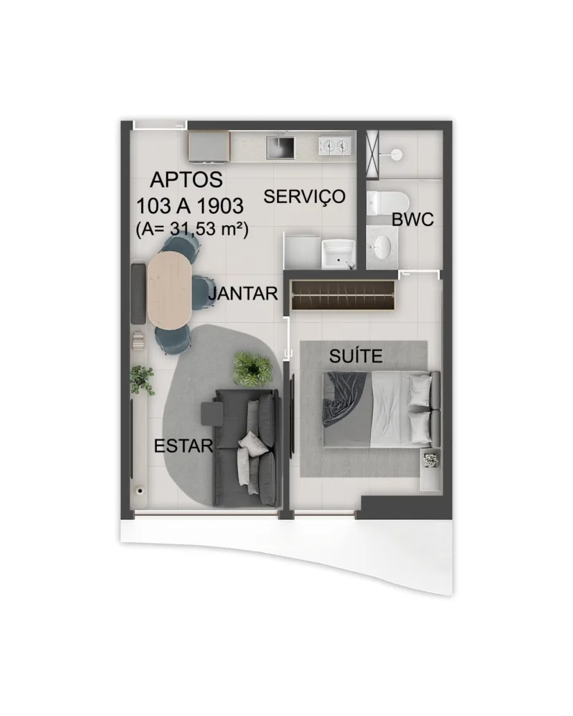 Planta do apartamento — referência zm451 urban home exata qto term03 PL 825x1030