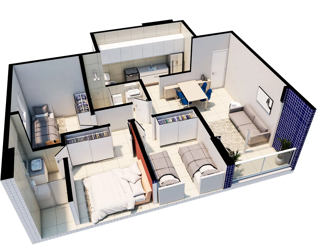 Planta do apartamento — referência CASA DE BONECAS OK