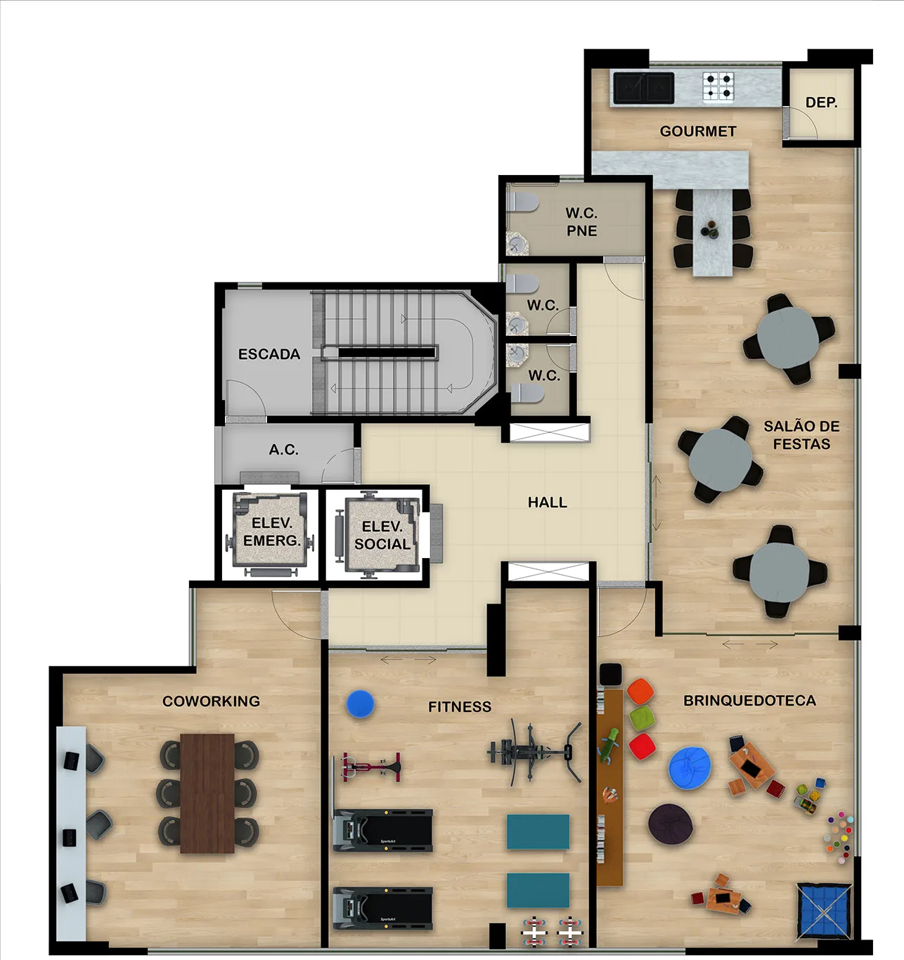 Planta do apartamento — referência RENEL ISA MELO HUM LAZER R00
