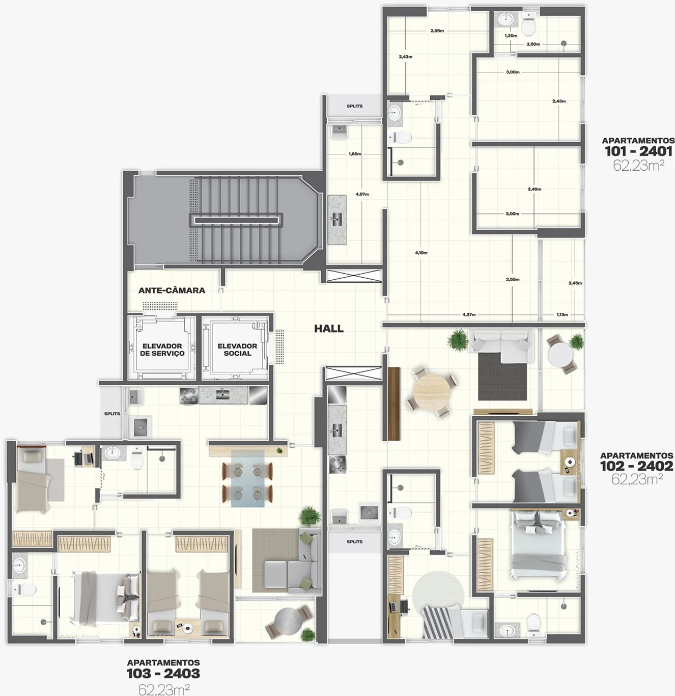 Planta do apartamento — referência PH ISA MELO REV2023