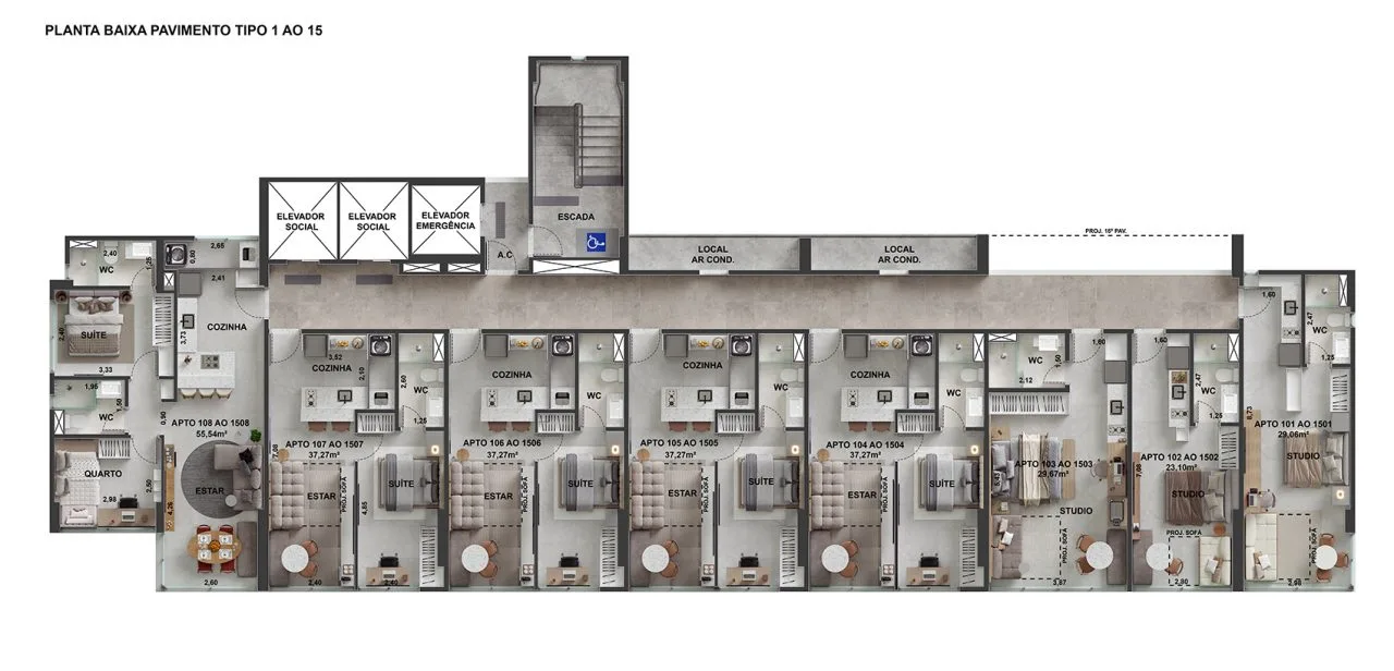 Planta do apartamento — referência PULSE Ilha do Leite 27 600x289
