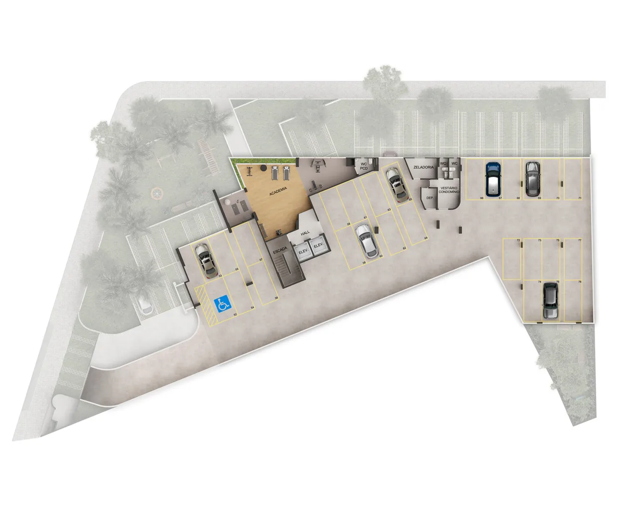 Planta do apartamento — referência Pvto. Vazado