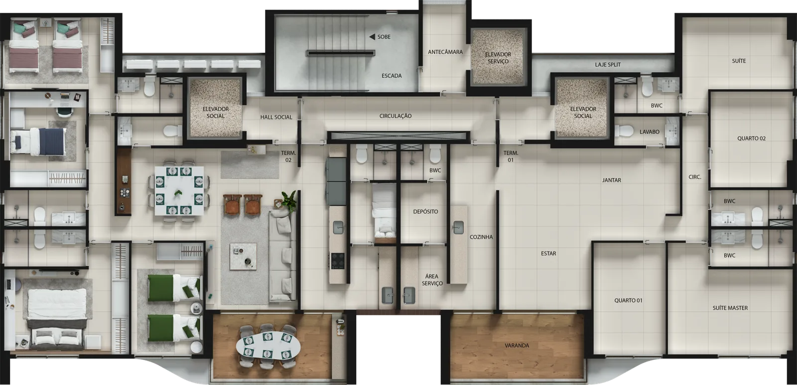 Planta do apartamento — referência 19 aljd ep pb in04 pavtipo v02 1920x927