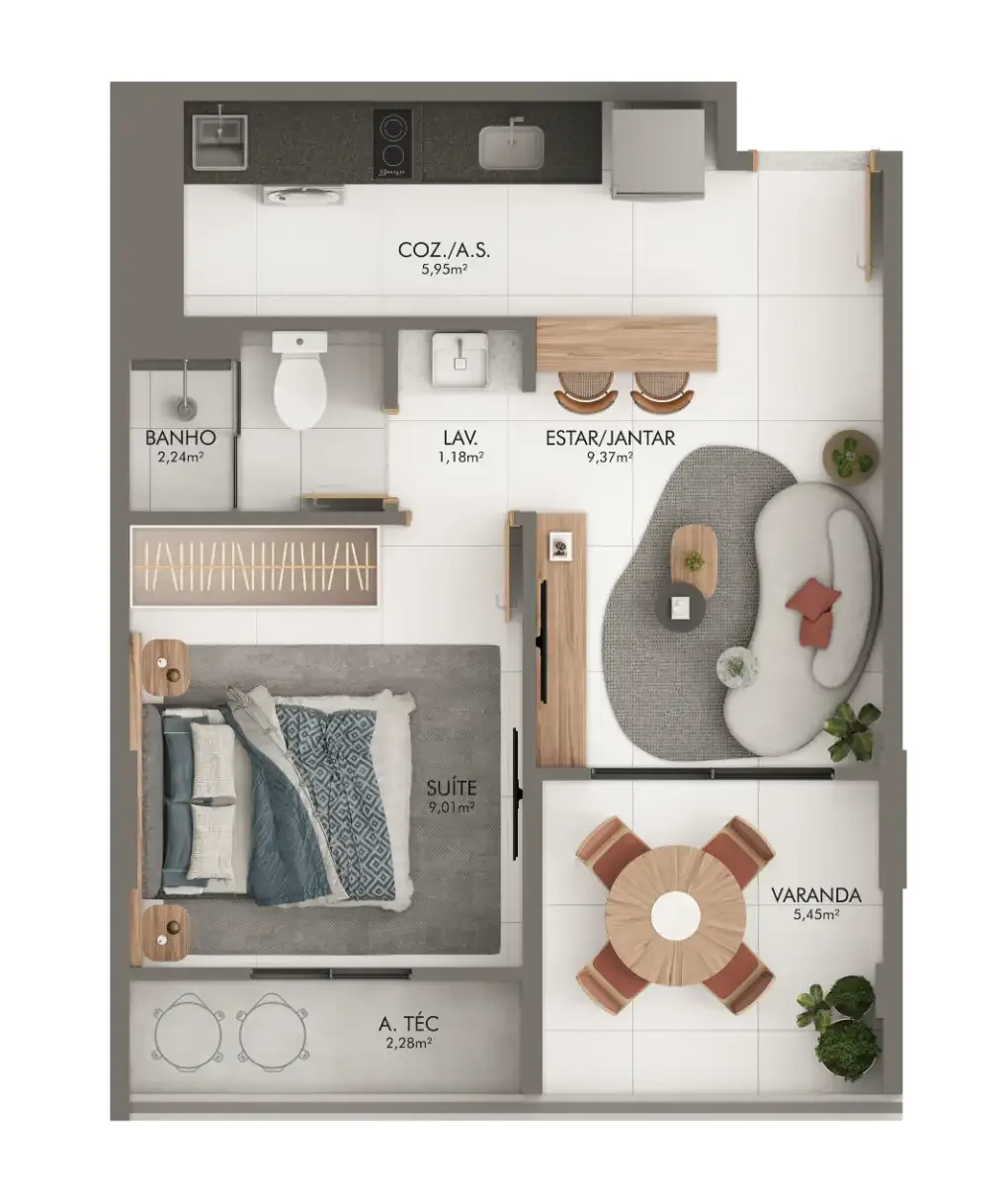 Coluna 4 – 41,06m²