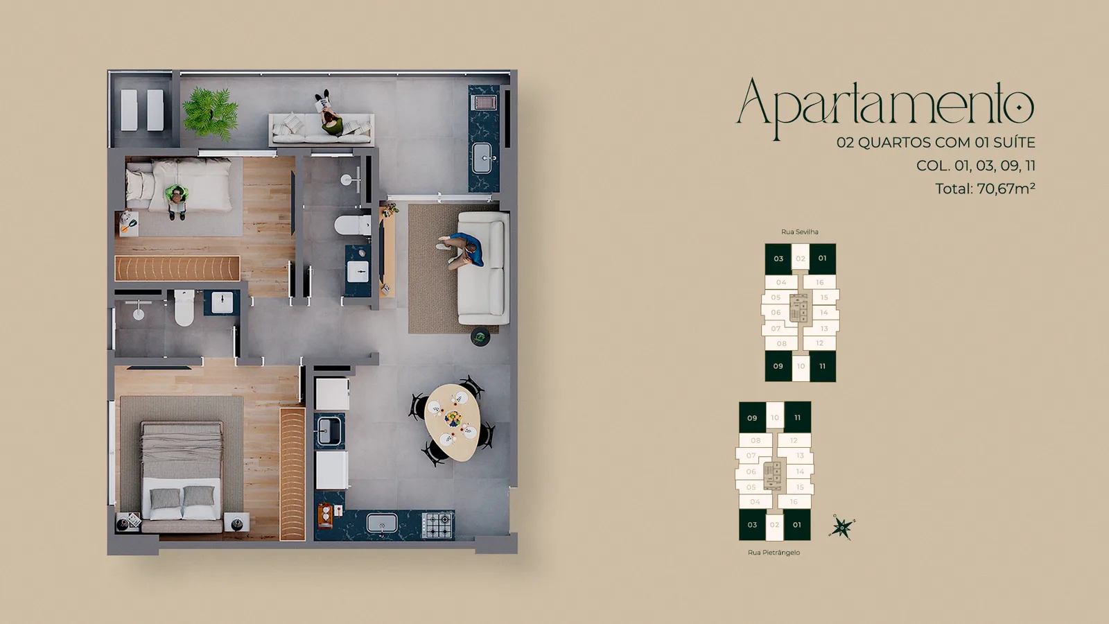 APARTAMENTO - Coluna 01, 03, 09, 11