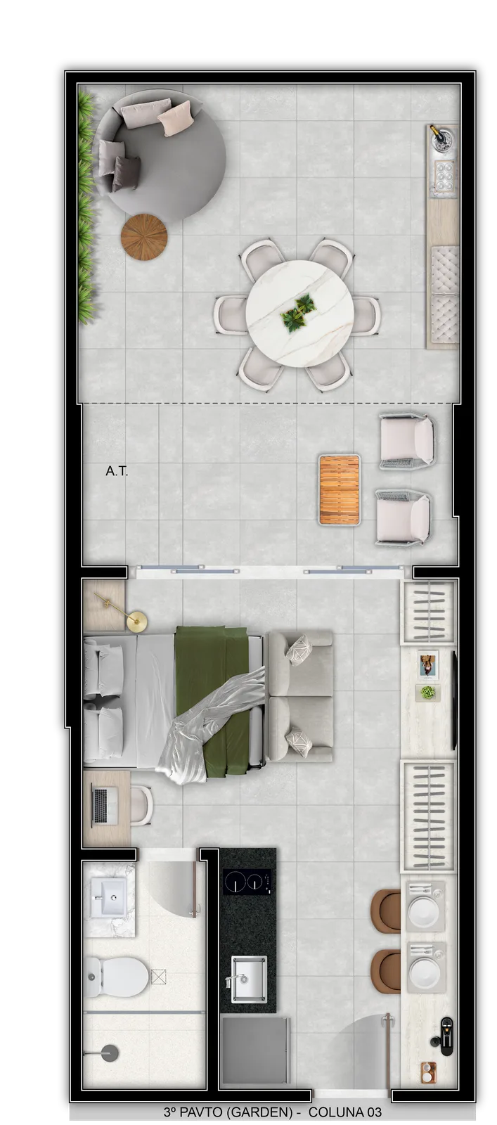 3º PAVTO (GARDEN) - COLUNA 03