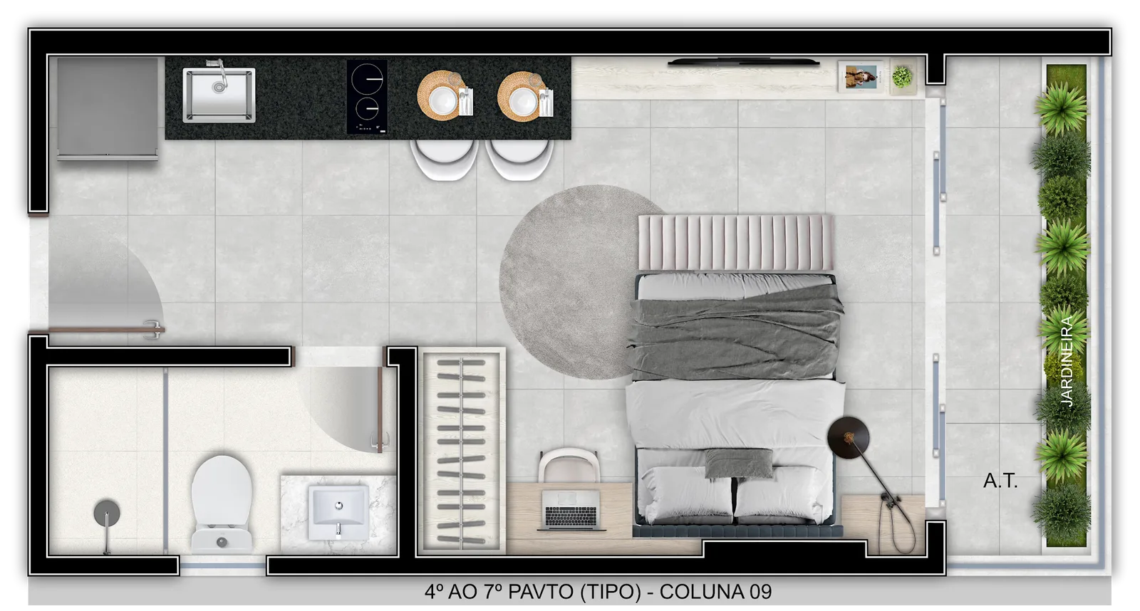 4º AO 7º PAVTO (TIPO) - COLUNA 09