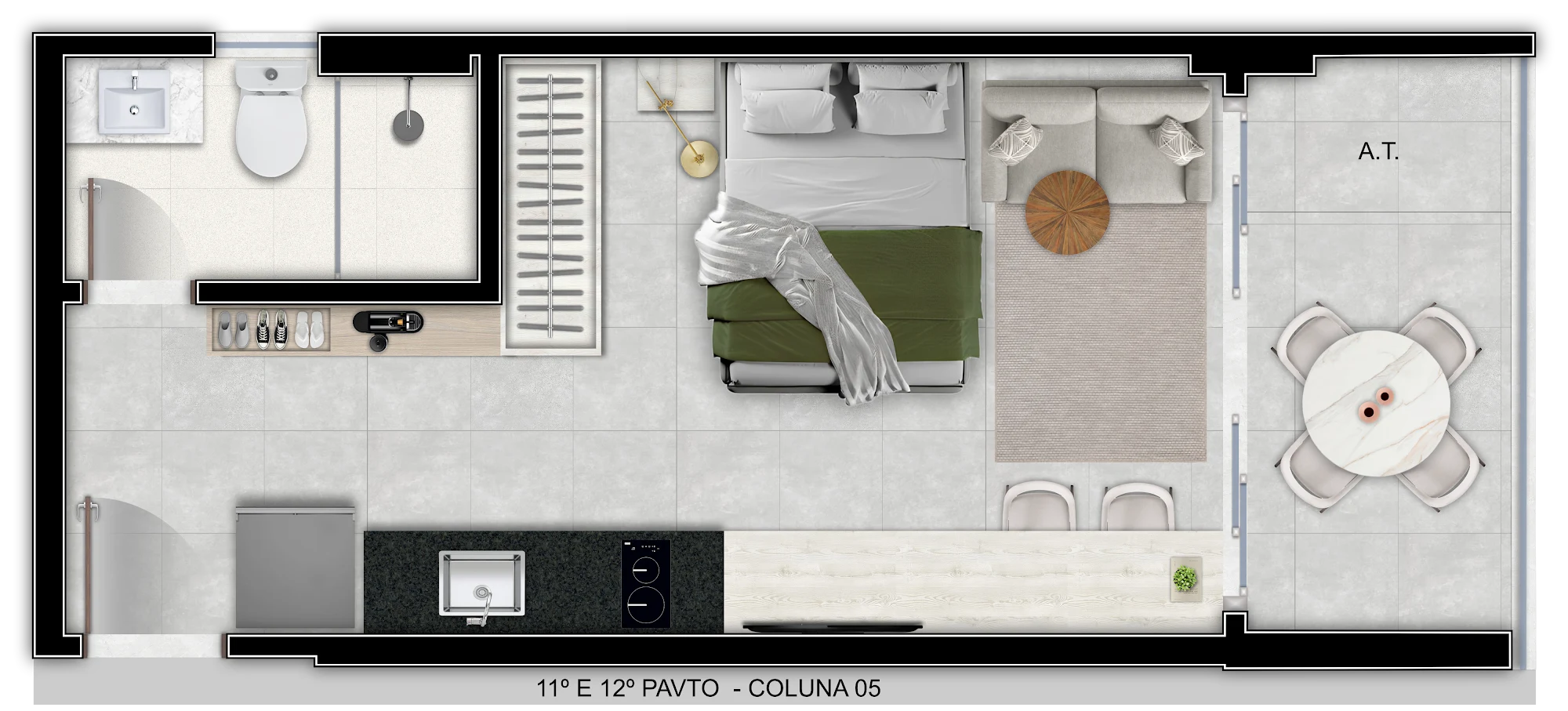 11º E 12º PAVTO - COLUNA 05