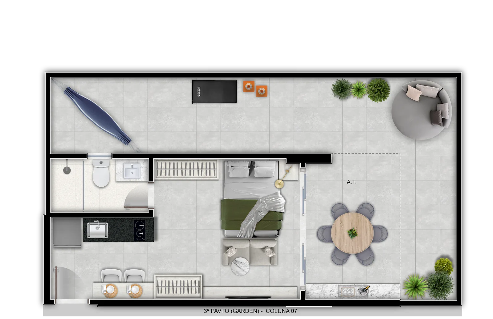 3º PAVTO (GARDEN) - COLUNA 07