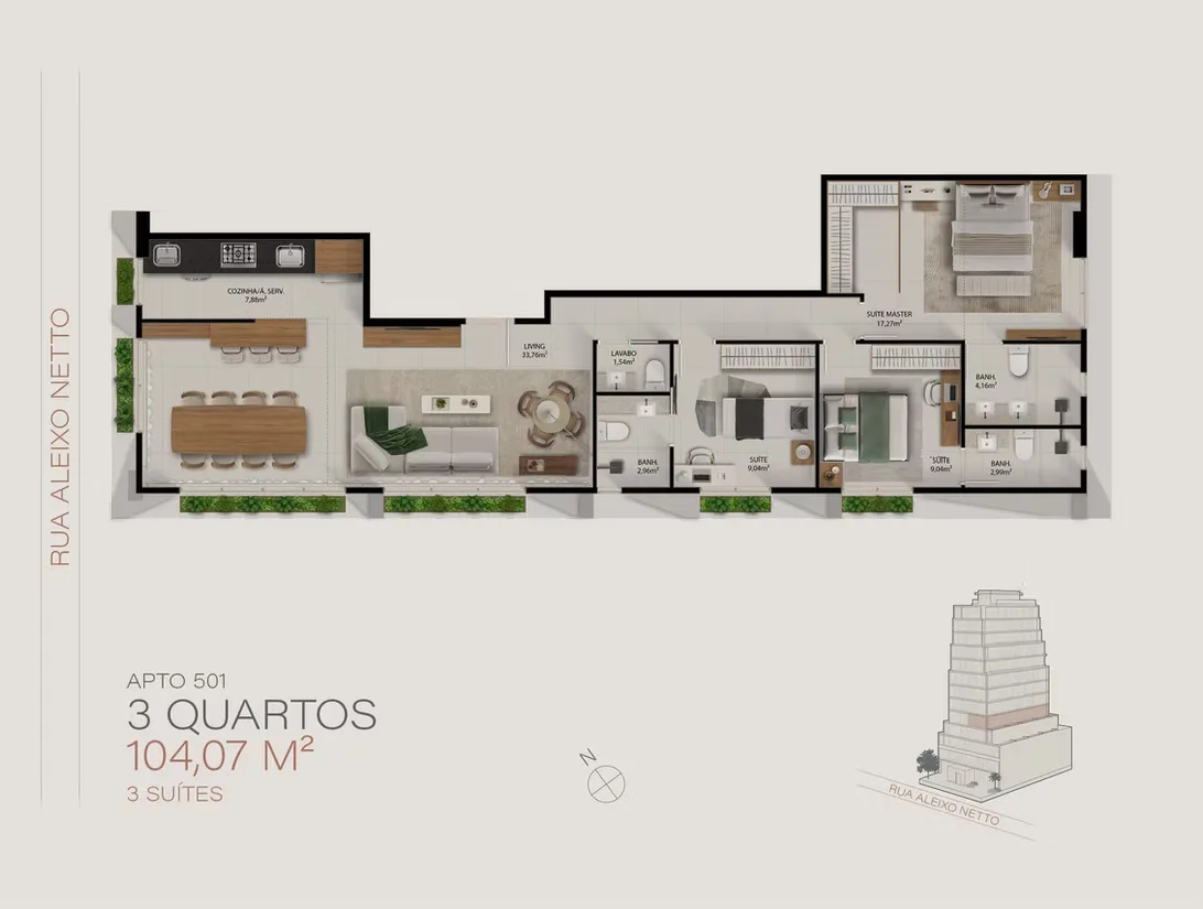Planta da unidade · configuração 4