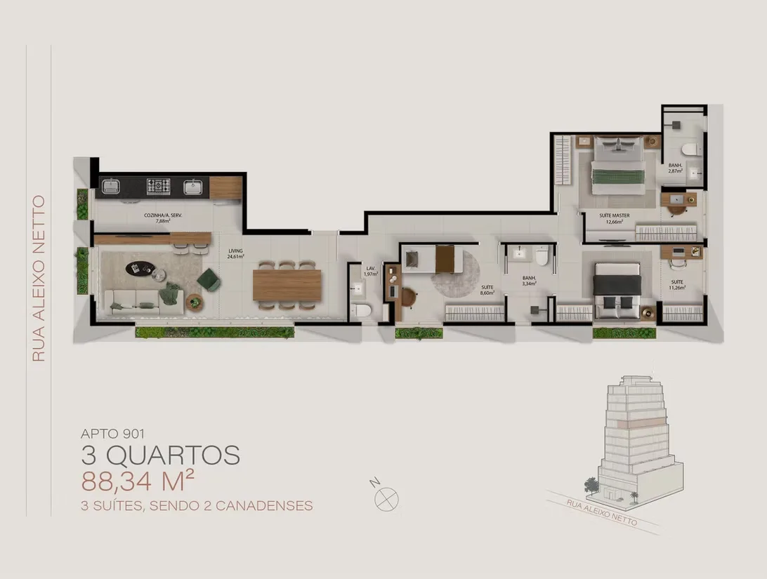 Planta da unidade · configuração 2
