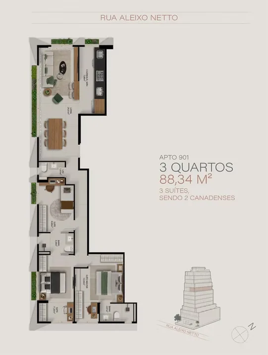 Planta da unidade · configuração 9